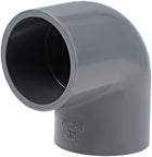 406 Series PVC Pipe Fitting 90 Degree Elbow Gray 32mm Socket 10pcs