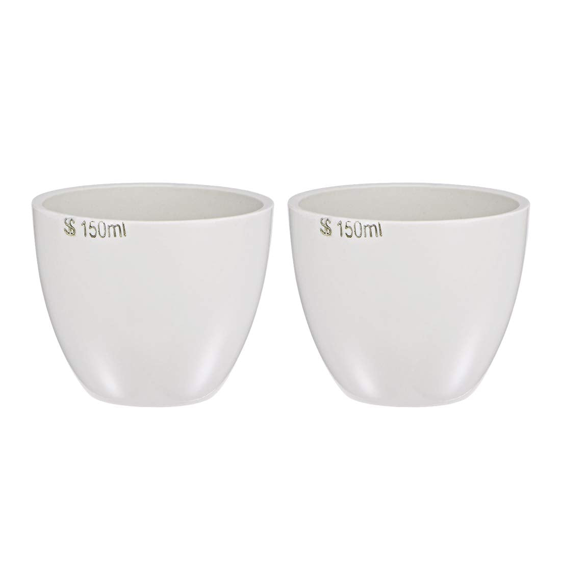 Porcelain Crucible Cup 150ml for Foundry Melting Casting Refining 2pcs