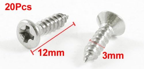 12mmx3mm 나사 직경의 스테인리스 크로스헤드 자가 탭핑 스크류 20개
