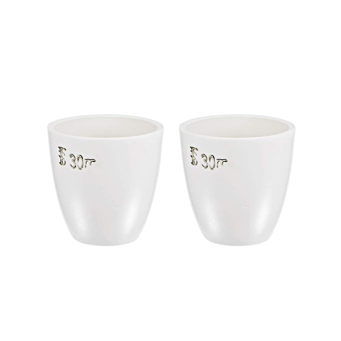 Porcelain Crucible Cup 30ml for Foundry Melting Casting Refining 2pcs