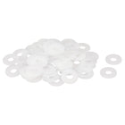 60Pcs M6 Nylon Flat Washers 6mm ID 16mm OD 1.5mm Thick Plain Washer Grommets Plastic Sheet Gasket Fastener Sealing Spacer Gasket Ring, White
