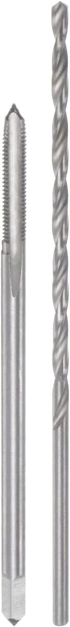 Tap & Bit Sets, M3 x 0.5 H2 Straight Flute Machine Thread Milling Tap 70mm Extra Long, 2.5mm High Speed Steel (HSS) Twist Drill Bit