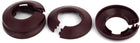 32mm Plastic Wall Flange Radiator Water Pipe Cover Brown 4pcs
