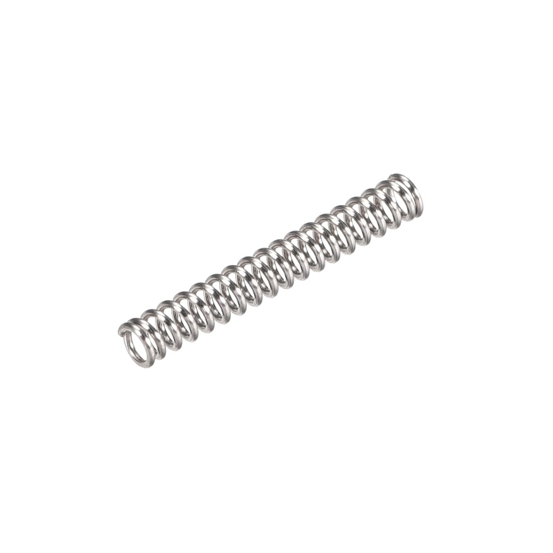 Compression Spring,304 Stainless Steel,3mm OD,0.5mm Wire Size,12mm Compressed Length,20mm Free Length,4N Load Capacity,Silver Tone,30pcs
