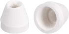100pcs Ceramic Electrical Insulator, 4mm Dia Tapered Porcelain Tube Ceramic Beads, High Temperature Max 1000C for Oven
