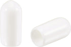 200pcs Round Rubber End Caps 5mm White Vinyl Cover Screw Thread Protectors