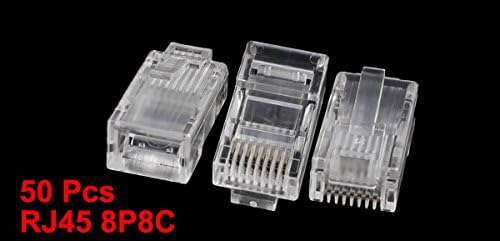 RJ45 8P8C Ağ LAN CAT5E CAT6 Modüler Jack Bağlantı Açık 50 Adet