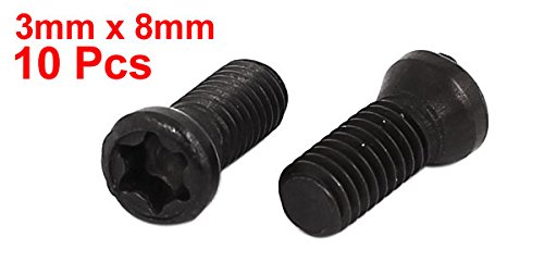 3mm x 8mm Metal Delme Kafa Torx Makine Çivisi Gri 10 Adet