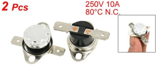 2 x KSD301 Comutator de Control al temperaturii Regulator Termostat 80 Celsius N.C.
