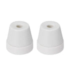 6.3mm Dia Ceramic Tapered Insulators Beads Alumina Porcelain Stepped Insulator for Heating Wire 2 Pcs