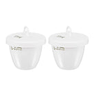 Porcelain Crucible Cup 20ml with Lid for Foundry Melting Casting Refining 2pcs