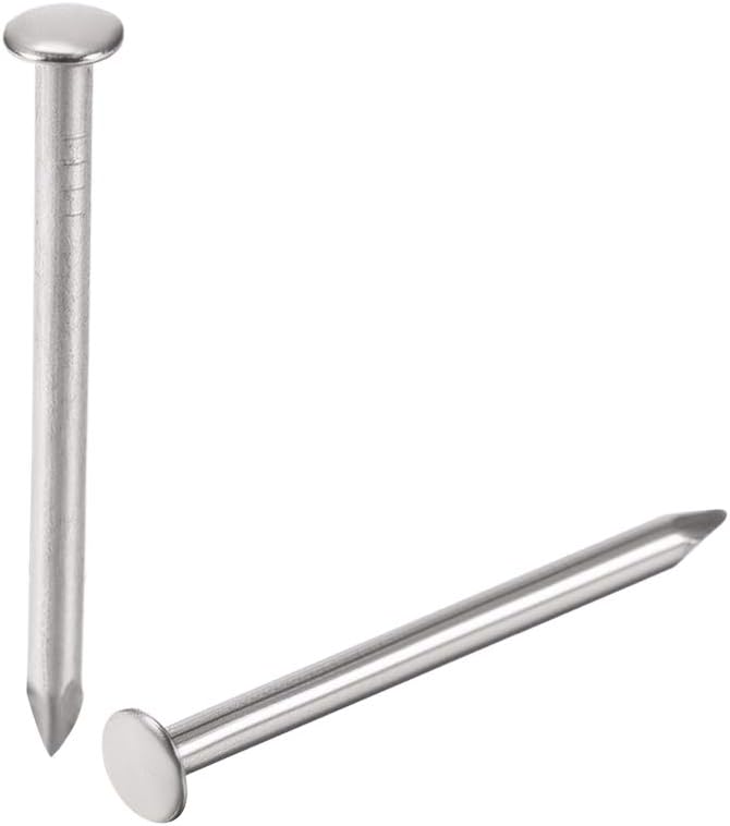 Small Tiny Hardware Nails Carbon Steel 1.4X19mm(DxL) for DIY Decorative Wooden Boxes Accessories Silver Tone 200pcs