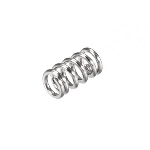 Compression Spring,304 Stainless Steel,6mm OD,1mm Wire Size,5mm Compressed Length,10mm Free Length,37.2N Load Capacity,Silver Tone,10pcs