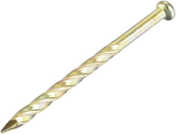 Spiral Deck Nails Carbon Steel Nail Spiral Shank 40mmx2mm(LxD), 150 Pcs