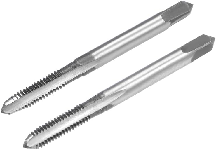 Metric Hand Tap M4 Thread 0.7 Pitch 3 Straight Flutes H2 Alloy Tool Steel Bottom & Taper Screw Tap Set Tapping Tools for Repairing 1 Pair