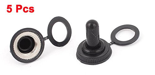 a15060100ux0209 Mini Przełącznik Przełącznik Wodoodporny Gumowy Klosz Kap, 5 Sztuk, 12 mm, Czarny