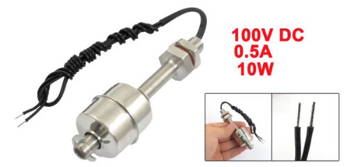 Senzor de nivel de apă lichidă din oțel inoxidabil, comutator de flot vertical, 10 mm de șiret