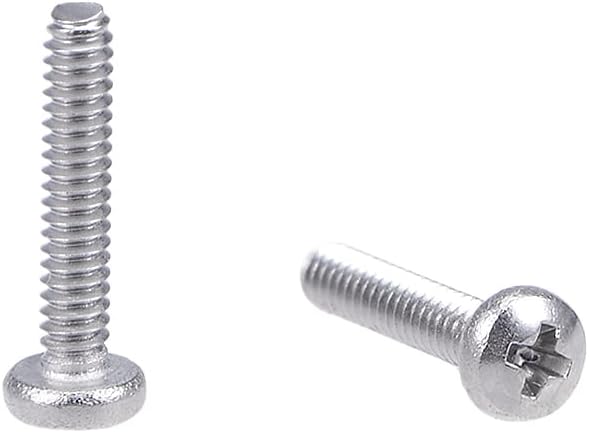 M1.6x8mm Machine Screws Pan Phillips Cross Head Screw 304 Stainless Steel Fasteners Bolts 50Pcs