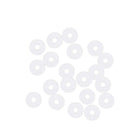Silicone O-Rings, 4mm OD 1mm ID 1.5mm Width VMQ Seal Gasket for Compressor Valves Pipe Repair, White, Pack of 20