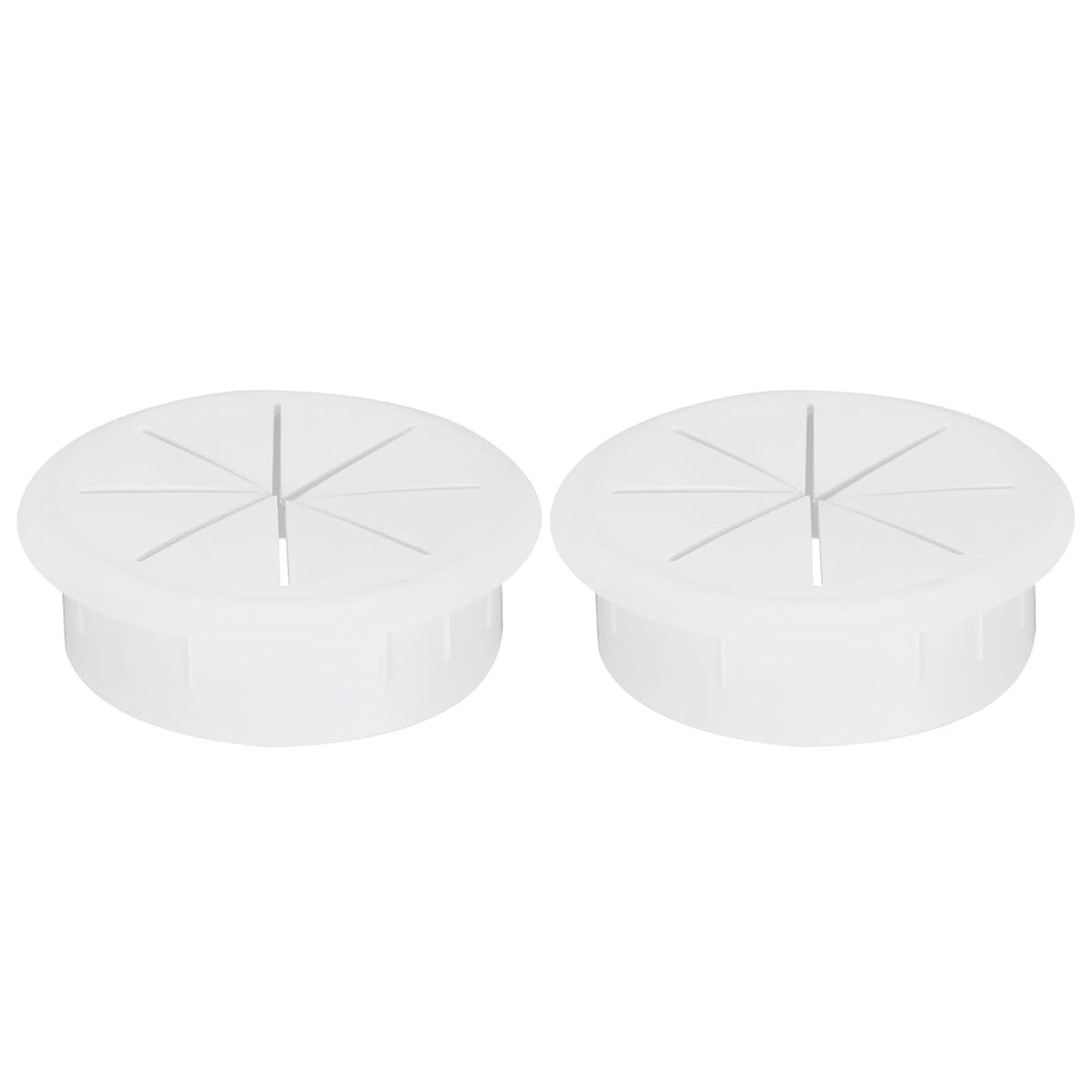 2pcs Cable Hose Snap Bushing Grommet Protector 60mm Mount Dia White Plastic Cable Snap Locking Bushing Grommet