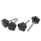 a15102200ux0316 M8 x 50 mm Male Thread Star Head Screw On Type Clamping Knob 4Pcs (Pack of 4)