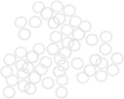 Silicone O-Rings, 10mm OD 7mm ID 1.5mm Width VMQ Seal Gasket for Compressor Valves Pipe Repair, White, Pack of 50