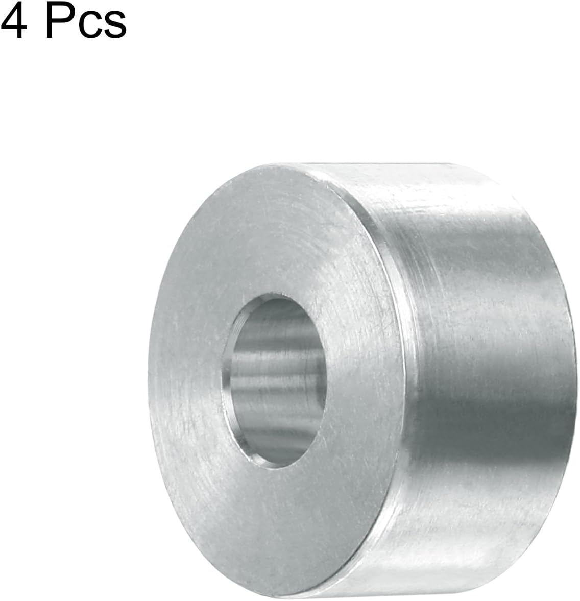 4 Stück Aluminium-Spacer, Bohrung 3/8", OD 1", Länge 1/2", runder Metall-Spacer für Schrauben mit 3/8 ID, zum Verwenden mit Bolzen und Stäben (Paket von 2 Stück)