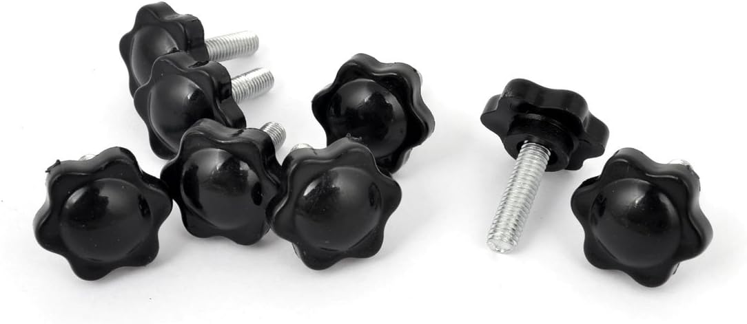 M6x20mm 25mm Star Head Dia Screw On Type Clamping Knob 8Pcs