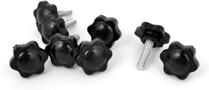 M6x20mm 25mm Star Head Dia Screw On Type Clamping Knob 8Pcs