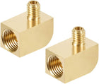 Brass Pipe Fitting 90 Degree Barstock Street Elbow M6 Male X M10 Female Pipe 2pcs