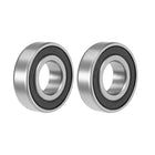 R12-2RS Deep Groove Ball Bearing 3/4"x1-5/8"x7/16" Double Sealed Chrome Steel Bearings 2-Pack