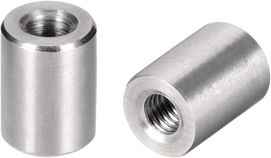 M3 Round Connector Nuts, 304 Stainless Steel Coupling Nut 8mm/0.31inch Length,Pack of 20