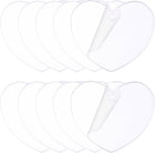 LinkMejor 30Pcs 1.6" Acrylic Ornament Blanks, Heart Discs Keychain Blanks with Holes Acrylic Discs Panel for Christmas Halloween DIY Projects Art Crafts, Clear