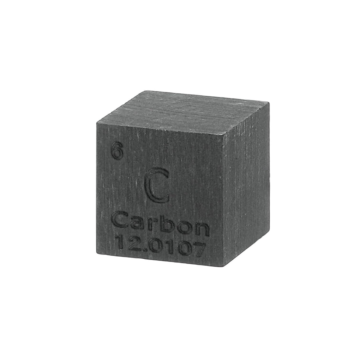 Carbon Cube, 0.5 Inch High Density Metal Element Cube Metal Density Cube for Chemical Elements Collection Science Education Experiment Application, Grey