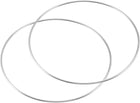 160mm(6.3") OD Metal O Ring Non-Welded Craft Hoops for DIY Silver Tone 2pcs