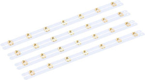 4 Set Corset Busk, 14 Inch White Steel Boning Support with Gold Buttons Spring Steel Corset Busk Corset Boning for Sewing Corset Making Gown Wedding Dress