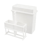 A14031200ux0237 Plastic Covered 24 Slots Staining Jar Rack White for Microscope Slides