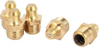 M10 Male Thread 1.0mm Pitch Straight Brass Zerk Grease Nipple Fittings 5 Pcs