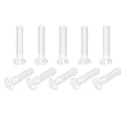 M6 x 30mm Plastic Phillips Machine Screws, PC Flat Head Machine Bolts Transparent 10pcs