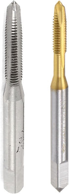 5pcs Spiral Point Threading Tap M4 Thread 0.7 Pitch Titanium Coated HSS, M4 x 0.7 Metric SKS2 Straight 3 Flutes Bottoming Taper Hand Set