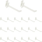 20Pcs Slat Wall Panel Hooks, 3 Inch Plastic Slat Wall Accessories Gridwall Hooks Shelves Hanging Accessories for Kitchen Tool Organization Gridwall Craft Room Retail, White