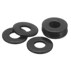 75Pcs M6 304 Stainless Steel Flat Washers, ID 6mm, OD 16mm, Thickness 1mm Round Metal Washers for Screws Bolts, Outdoor Construction, Black
