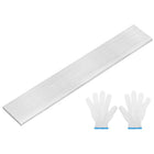 304 Stainless Steel Flat Bar 1/4" Thickness, 2" Width, 12" Length, Brushed Finish Trim Strips Sheet for Kitchen DIY Craft Making, Silver Tone