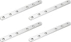 4 Pcs Flat Straight Brace Brackets, 7.6 x 0.7 Inch Mending Plates, Connector Furniture Repair Fixing Joint, Stainless Steel, Silver