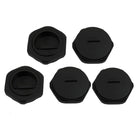 5pcs PG29 Nylon Male Threaded Cable Gland Cap Round Screw-in Cover Black