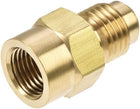 Brass Pipe fitting, 7/16"-20UNF Flare Male to 1/8NPT Female Thread, Tubing Adapter Hose Connector, for Air Conditioner Refrigeration