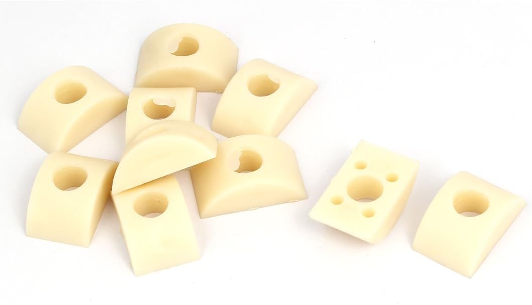 10mm Hole Dia Furniture Connector Half Moon Nuts Spacer Washer Beige 10PCS