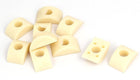 10mm Hole Dia Furniture Connector Half Moon Nuts Spacer Washer Beige 10PCS
