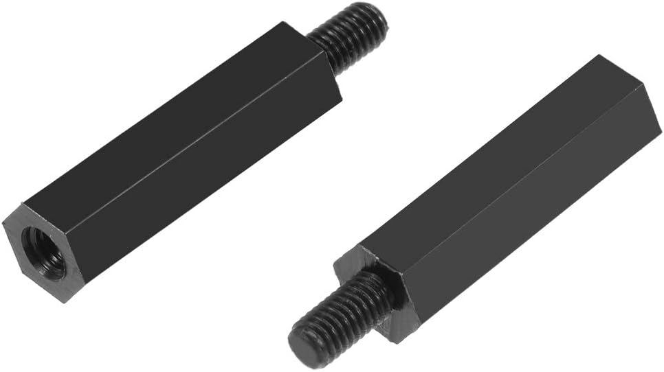 M3x20mm+6mm Male-Female Hex Nylon PCB Motherboard Spacer Standoff for FPV Drone Quadcopter, Computer & Circuit Board Black 100pcs