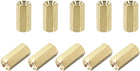 M2.5x10mm Female-Female Hex Brass PCB Motherboard Spacer Standoff for FPV Drone Quadcopter, Computer & Circuit Board 50pcs